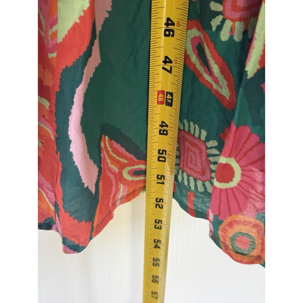 FARM Rio Teal, Coral & Pink Floral Midi Dress - Picture 10 of 16